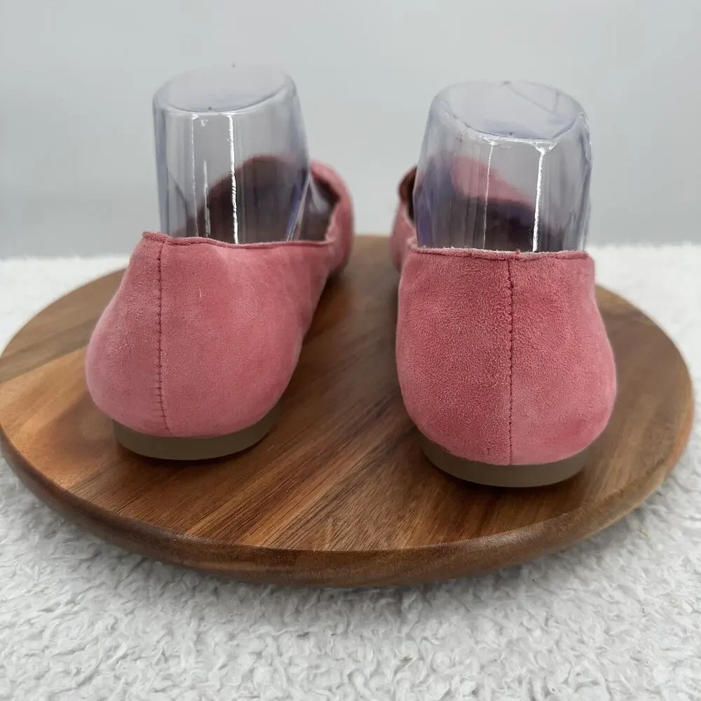 Born ONO Shoes Womens Size 10 Pink Suede Laser Cut Flats Comfort Slip On Loafers